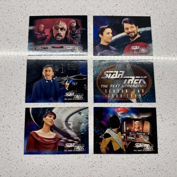 STAR TREK THE NEXT GENERATION SEASON 2 (1995) COMPLETE TRADING CARD SET #109-204 - Picture 3 of 3